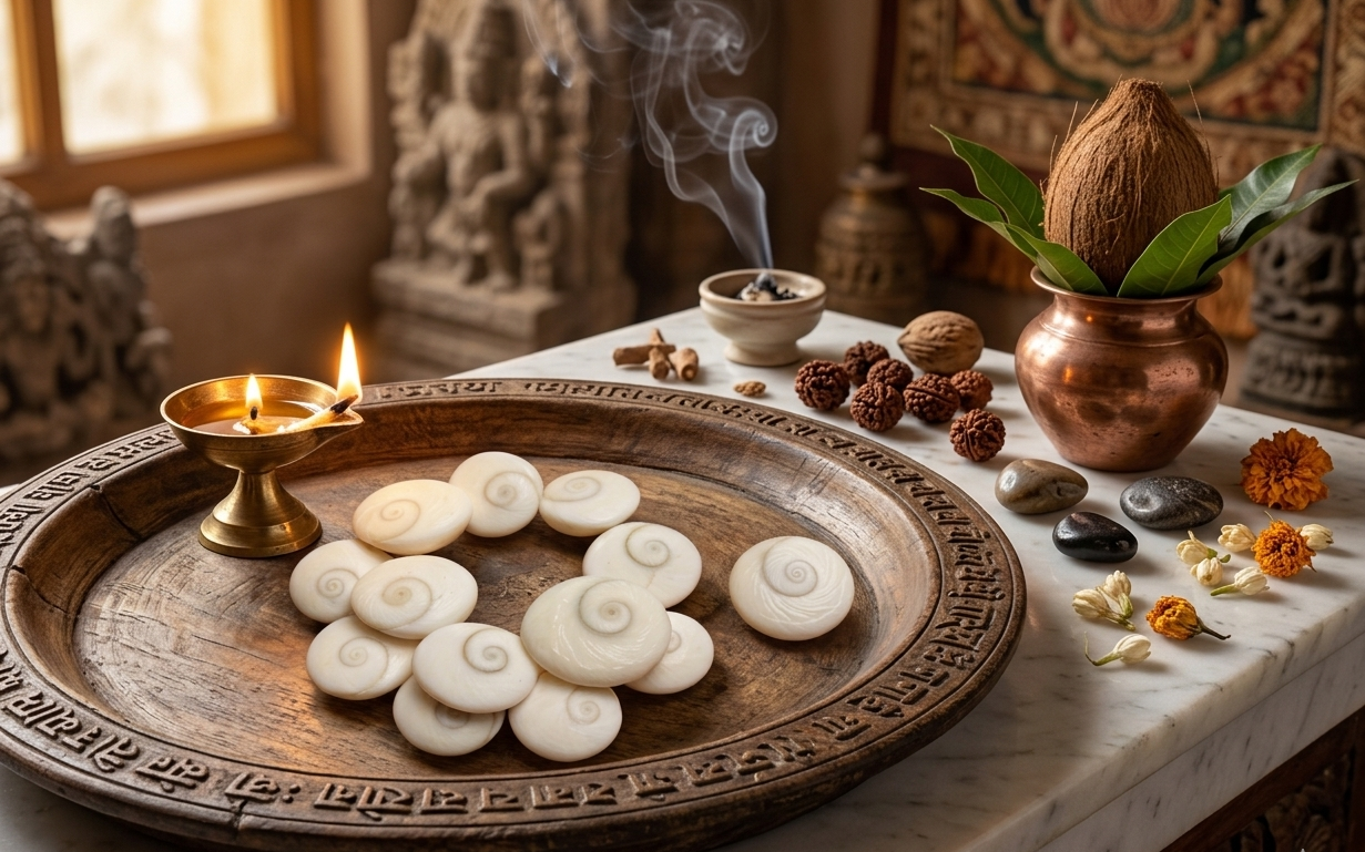 Gomati Chakra Set (11 Pcs) with Pure Copper Plate