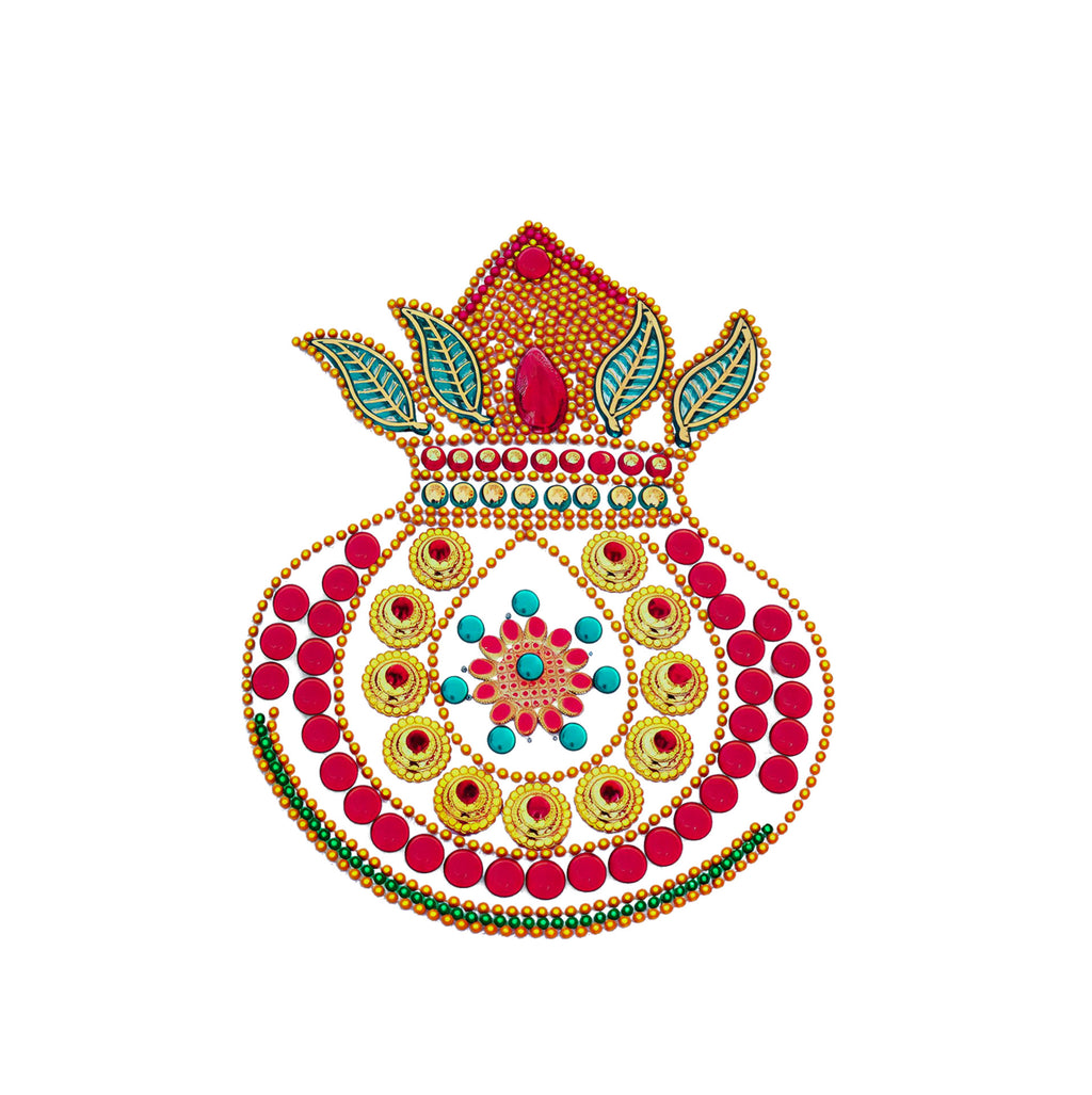 Handcrafted Kalash Rangoli Sticker