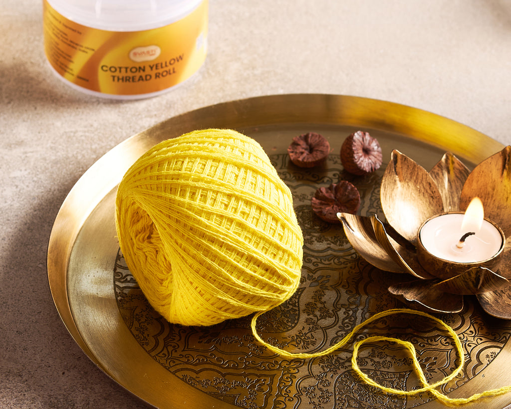 Sacred Cotton Yellow Thread Roll