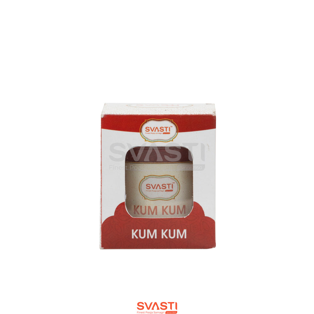 Svasti Kum Kum packaging on a white background