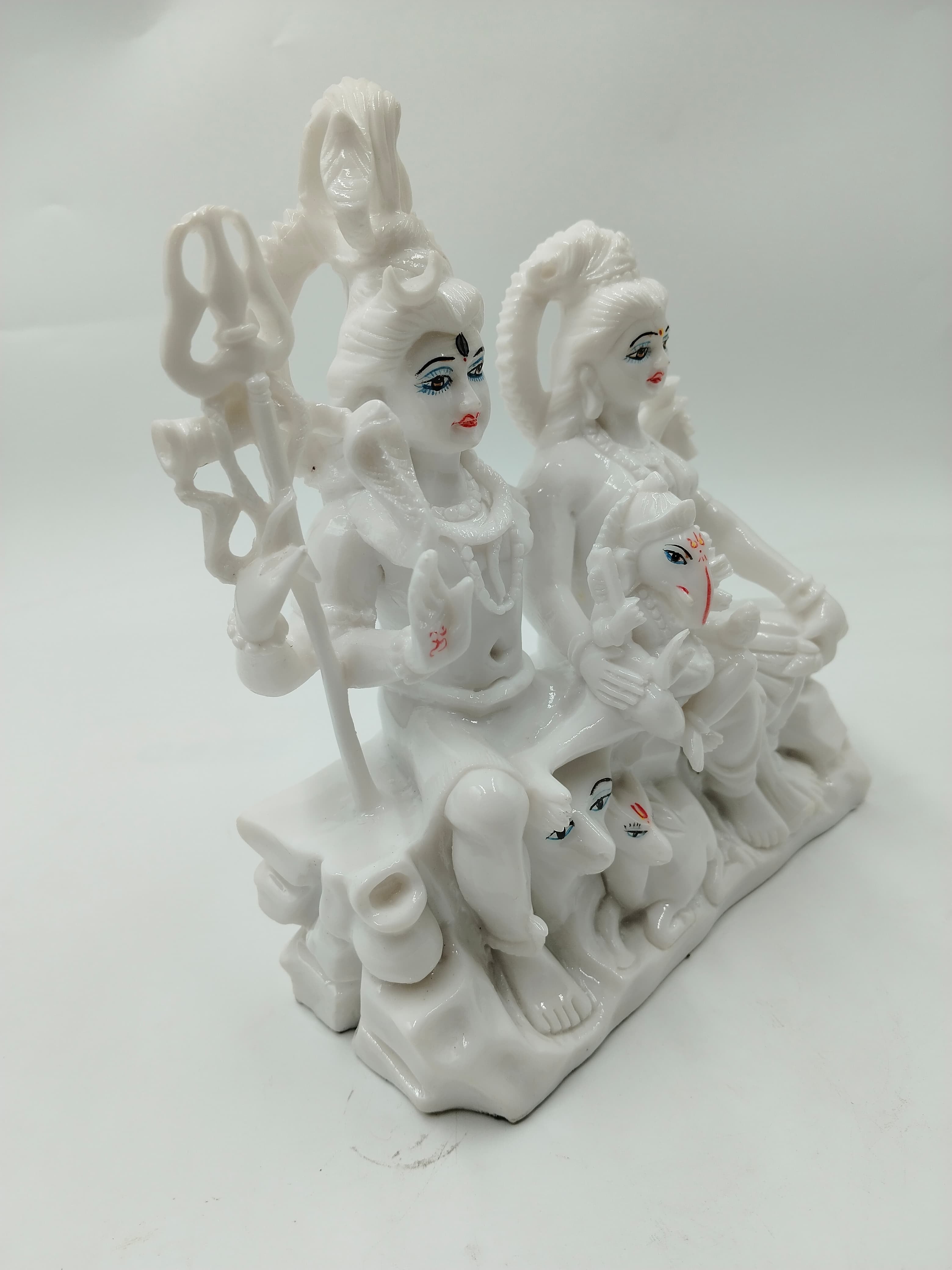 Marble Shiva Family Idol