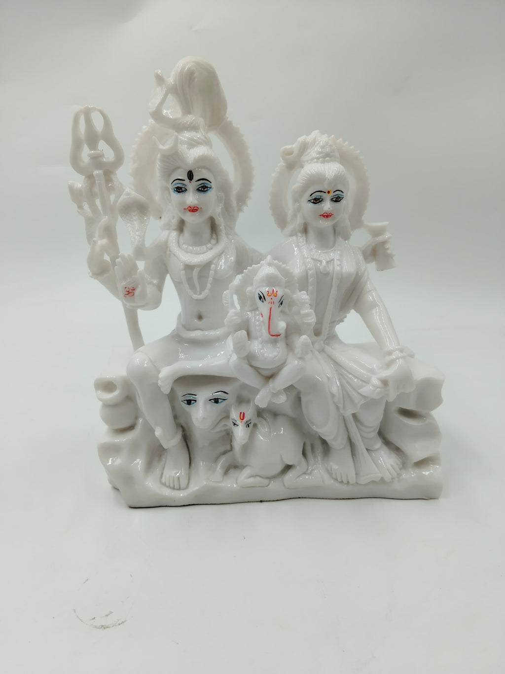 Marble Shiva Family Idol
