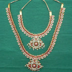 2-Step Multicolour Mango Haaram (11-inch) â€“ Traditional Deity Jewelry for Temple & Hom