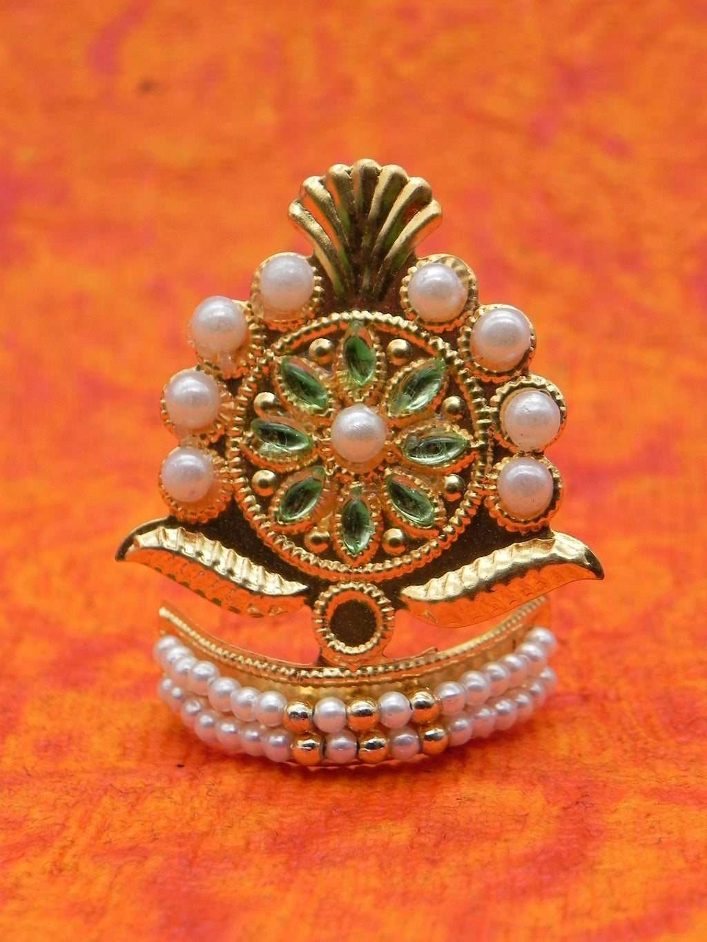 Mukut  with Mothi [Height - 1.5 inch]