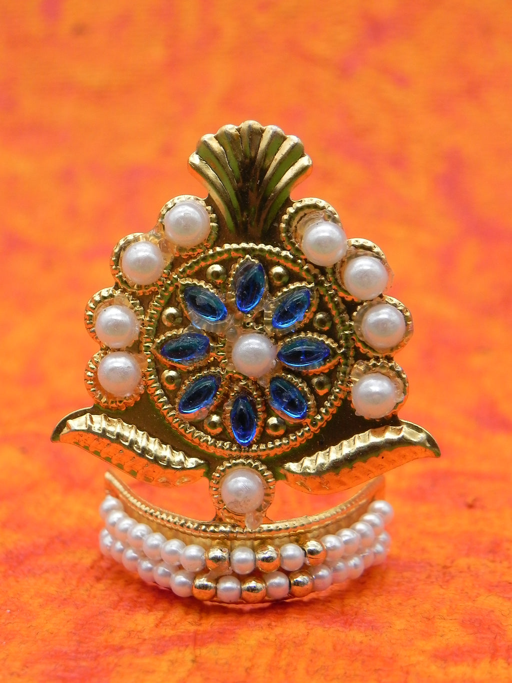 Mukut  with Mothi [Height - 1.5 inch]