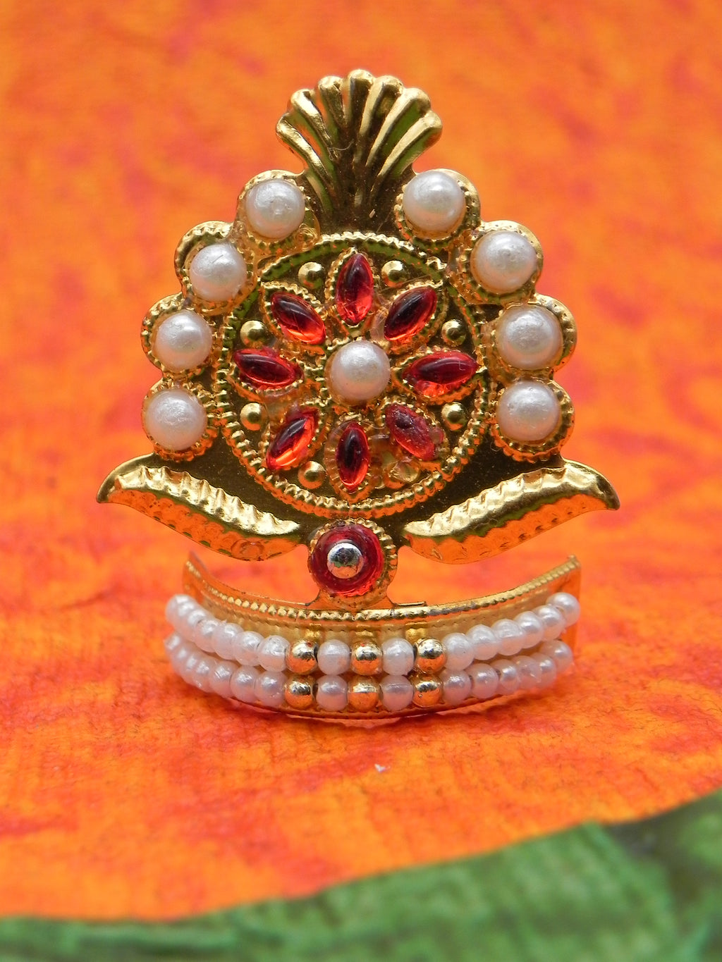Mukut  with Mothi [Height - 1.5 inch]