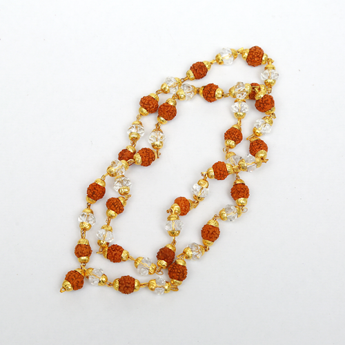 2-in-1 Rudraksha and Spatik Mala
